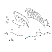 OEM 2017 Ford Fusion Release Cable Extension Diagram - HS7Z-16916-B