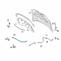 OEM 2016 Ford Fusion Release Cable Extension Diagram - DS7Z-16916-H