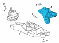 OEM 2021 Cadillac CT4 Mount Bracket Diagram - 23411879