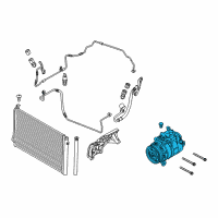 OEM 2007 BMW 328xi Air Conditioning Compressor Without Magnetic Coupling Diagram - 64-52-6-956-716