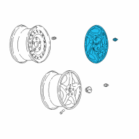 OEM 2002 Pontiac Grand Prix Wheel TRIM COVER Assembly K Diagram - 9593790