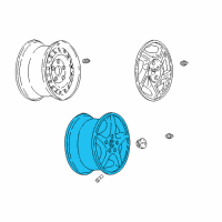 OEM 1997 Pontiac Trans Sport Wheel Rim Kit, Aluminum Diagram - 12360902