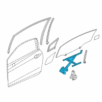 OEM 2014 Honda Civic Regulator Assembly, Left Front Door Diagram - 72251-TS8-A21