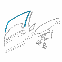 OEM 2014 Honda Civic Channel, Left Front Door Run Diagram - 72275-TS8-A01