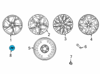 OEM 2022 Hyundai Elantra Wheel Hub Cap Assembly Diagram - 52960-L1200