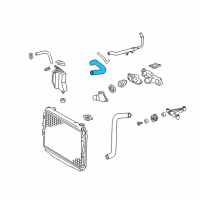 OEM 2000 Toyota Tundra Upper Hose Diagram - 16571-0F010