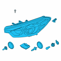 OEM 2015 Kia Forte5 Driver Side Headlight Assembly Diagram - 92101A7221