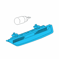 OEM Saturn LW1 Lamp Asm, High Mount Stop Diagram - 90584882