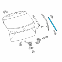 OEM 2021 Lexus NX300h Back Door Stay Assembly, Left Diagram - 68960-0WA21