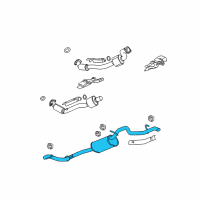 OEM Chevrolet Colorado Muffler Asm-Exhaust (W/ Exhaust Pipe & Tail Pipe) Diagram - 20793138