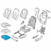 OEM 2019 BMW 530e Sports Seat Upholstery Parts, Right Diagram - 52-10-7-478-180