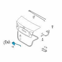 OEM Hyundai Elantra Trunk Lid Latch Assembly Diagram - 81230-2H000