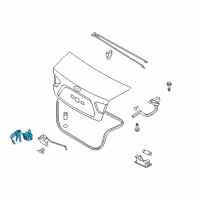 OEM 2010 Hyundai Elantra Trunk Lid Lock Assembly Diagram - 81250-2HA00