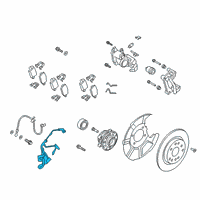 OEM 2020 Hyundai Santa Fe Sensor Assembly-Abs Rear Wheel , LH Diagram - 58950-S1100