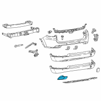 OEM 2017 Jeep Compass Reflector-FASCIA Diagram - 55112679AA