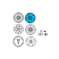 OEM 2003 Pontiac Vibe Wheel Rim, 16X6.5 Diagram - 88974913