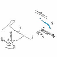 OEM 2007 Kia Amanti Windshield Wiper Arm Assembly Passenger Diagram - 983203F000