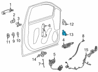 OEM 2018 Chevrolet Bolt EV Door Check Nut Diagram - 13581570