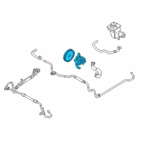 OEM Lincoln LS Power Steering Pump Diagram - XW4Z-3A674-GBRM