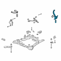 OEM 2004 Honda Accord Knuckle, Right Front Diagram - 51210-SDA-A02