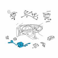 OEM 1997 Honda Civic del Sol Reel Assembly, Cable Diagram - 77900-ST7-A01