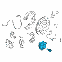 OEM 2019 BMW M5 Wheel Hub With Bearing, Rear Diagram - 31-20-7-857-060