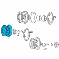 OEM 1995 Chevrolet Astro Wheel Rim Assembly-15X6.5 Front Diagram - 9591731