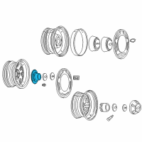 OEM 1991 Chevrolet Astro Hub Cap ASSEMBLY Diagram - 15594372