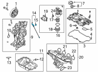 OEM 2022 Hyundai Tucson Oil Level Gauge Rod Assembly Diagram - 26611-2M800