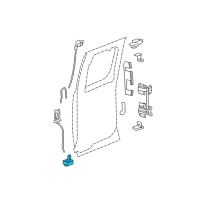 OEM 2013 Chevrolet Silverado 1500 Rear Side Door Latch Assembly Lower Diagram - 20995801