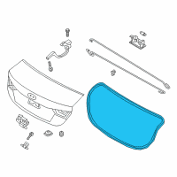 OEM 2021 Hyundai Accent Weather Strip-Trunk Lid Diagram - 87321-J0000