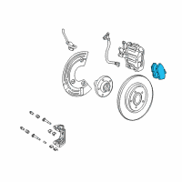 OEM 2008 Mercury Sable Rear Pads Diagram - 5U2Z-2V200-D