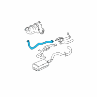 OEM 2005 Chevrolet Suburban 2500 Exhaust Manifold Pipe Assembly Diagram - 15013592