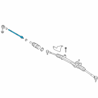 OEM 2009 Ford Escape Inner Tie Rod Diagram - AL8Z-3280-B