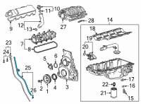 OEM Chevrolet Tahoe Oil Tube Diagram - 12711052