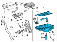 OEM 2022 Chevrolet Suburban Oil Pan Diagram - 12707243