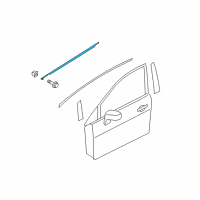 OEM 2010 Nissan Versa Moulding Assy-Front Door Outside, LH Diagram - 80821-EE000