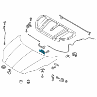 OEM 2020 Kia Sportage Hood Latch Assembly Diagram - 81130D9000