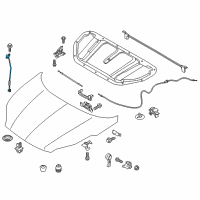 OEM 2021 Kia Sportage Rod Assembly-Hood Stay Diagram - 81170D9000