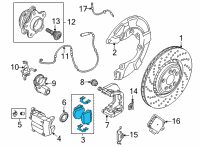 OEM 2022 BMW M5 Disc Brake Pad Repair Kit Diagram - 34-21-7-991-043