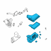 OEM 2019 Ford Mustang Air Cleaner Assembly Diagram - JR3Z-9600-B