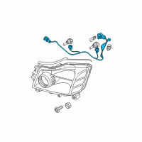 OEM 2014 Nissan Titan Harness Assembly - Head Lamp Diagram - 26242-ZC00A