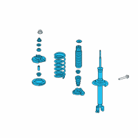 OEM 2015 Honda Crosstour Shock Absorber Assembly, Left Rear Diagram - 52620-TP6-A05