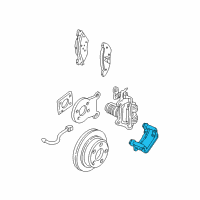 OEM Chevrolet Camaro Plate Asm-Rear Brake Caliper Mount Diagram - 10444625