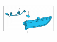 OEM Chevrolet Bolt EUV Back Up Lamp Assembly Diagram - 42788705