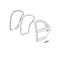 OEM 2006 Lincoln LS Lower Weatherstrip Diagram - 1W4Z-5425324-AA