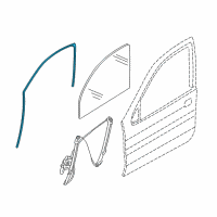 OEM BMW X6 Window Guide, Left Front Door Diagram - 51-33-7-317-819