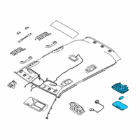 OEM 2021 Hyundai Venue Room Lamp Assembly Diagram - 92850-K2000-MMH