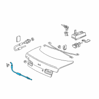 OEM 2001 Acura Integra Cable, Trunk Opener Diagram - 74880-ST8-A02