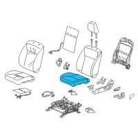 OEM 2015 Honda Fit Pad, L. FR. Seat Cushion Diagram - 81537-T5R-A01